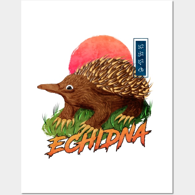 Echidna - white Wall Art by Thor Reyes